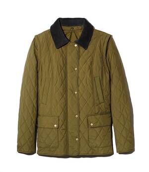 NEW FRONTROW women's thermore multiway quilted jacket in khaki green